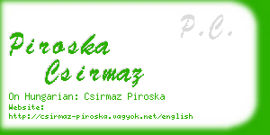 piroska csirmaz business card